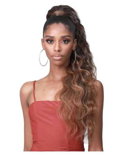 Bobbi boss-tress up-miss origin-ponytail-human hair blend-body wave - 28''