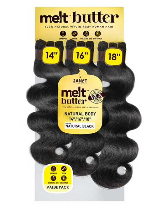 JANET-MELT BUTTER-NATURAL-BODY=3PCS-14''16''18''