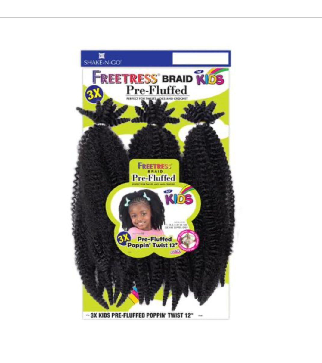 SHAKE N GO - FB - 3X KIDS-PRE-FLUFFED POPPIN' TWIST - 12''
