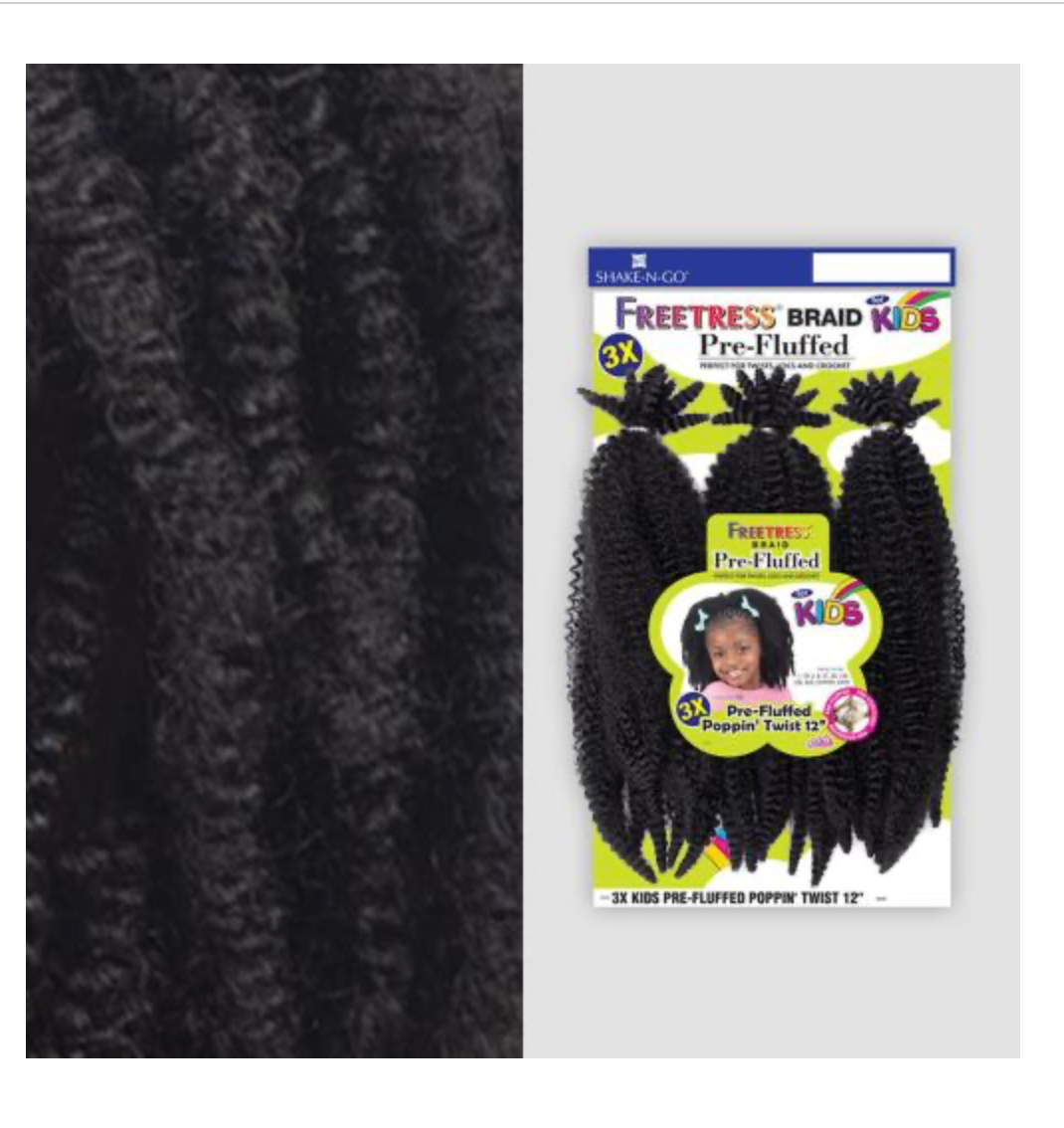 SHAKE N GO - FB - 3X KIDS-PRE-FLUFFED POPPIN' TWIST - 12''