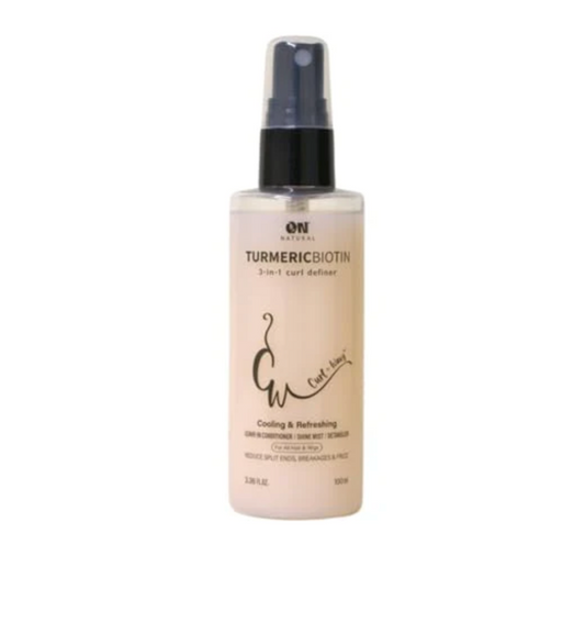 ON NATURAL-TURMERIC BIOTIN-3-IN-1-CURL DEFINER-CURL & WAVY - 3.3OZ