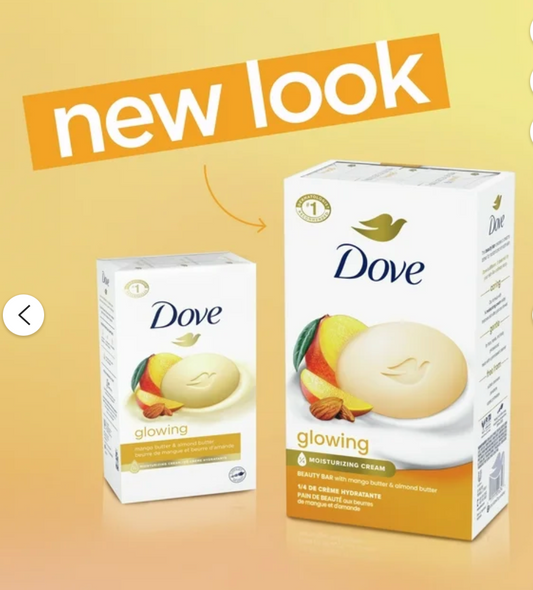 DOVE - GLOWING - MANGO BUTTER & ALMOND BAR SOAP