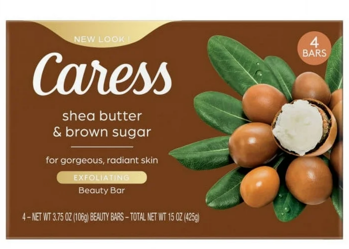 Caress - shea butter & brown sugar - exfoliating beauty bar