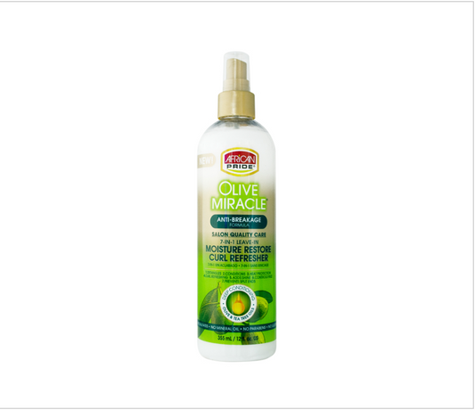 AFRICAN PRIDE - OLIVE MIRACLE MOIST/RESTORE CURL REFRESHER - 12 OZ