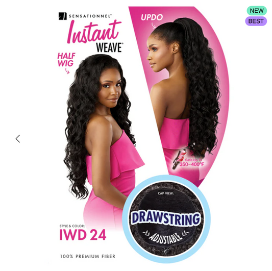 INSTANT HALF-WIG - DRAWSTRING CAP - 024 HRF