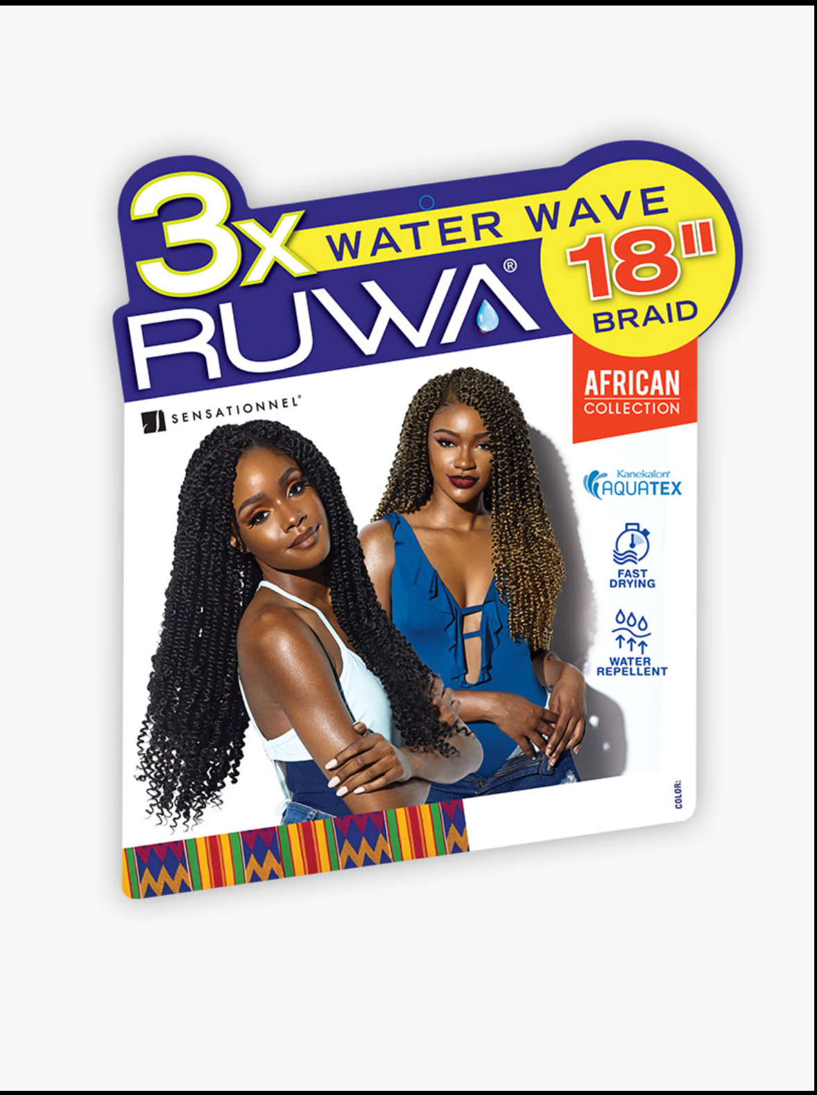 3X - RUWA CROCHET BRAID WATER WAVE - 18 ''