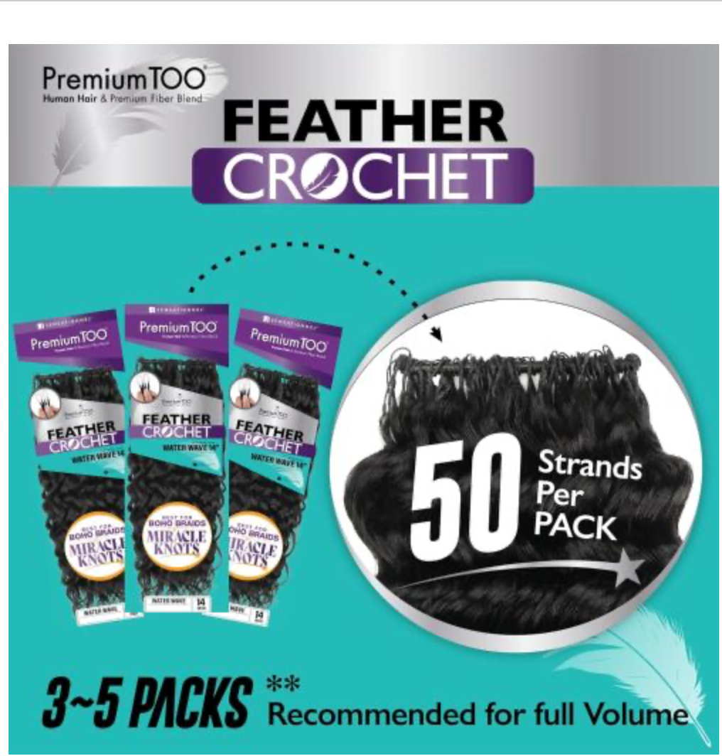 Premium Too - Feather Crochet - Deep Body - 14''