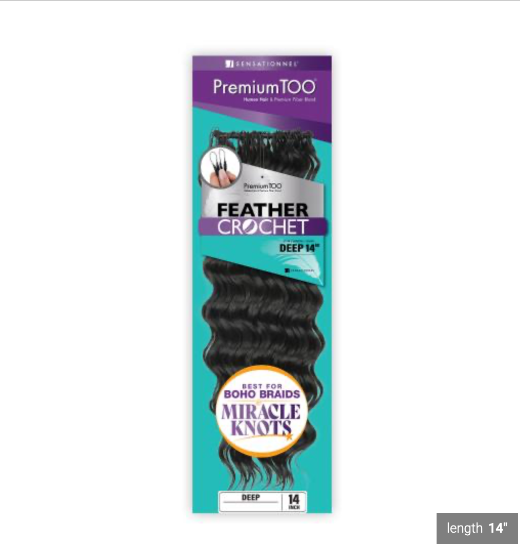 Premium Too - Feather Crochet - Deep Body - 14''