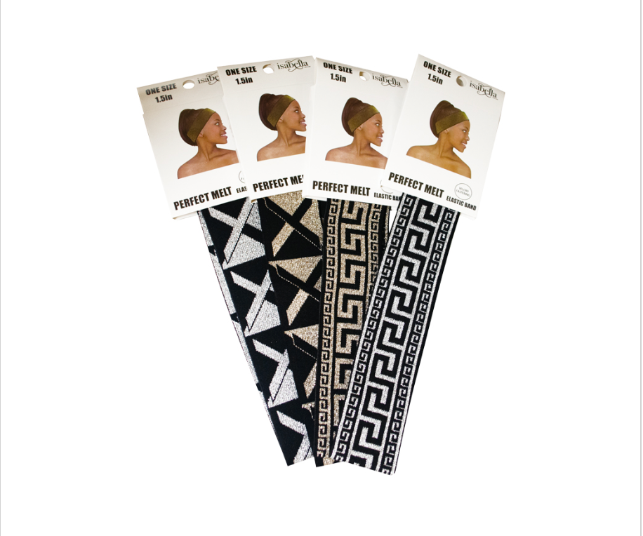 ANA BEAUTY - FASHION EDGE BAND - NON-SLIP VELCRO - 1.5 IN