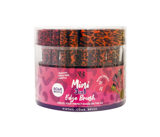ANA BEAUTY EDGE BRUSH MINI 3 IN 1 LEOPARD