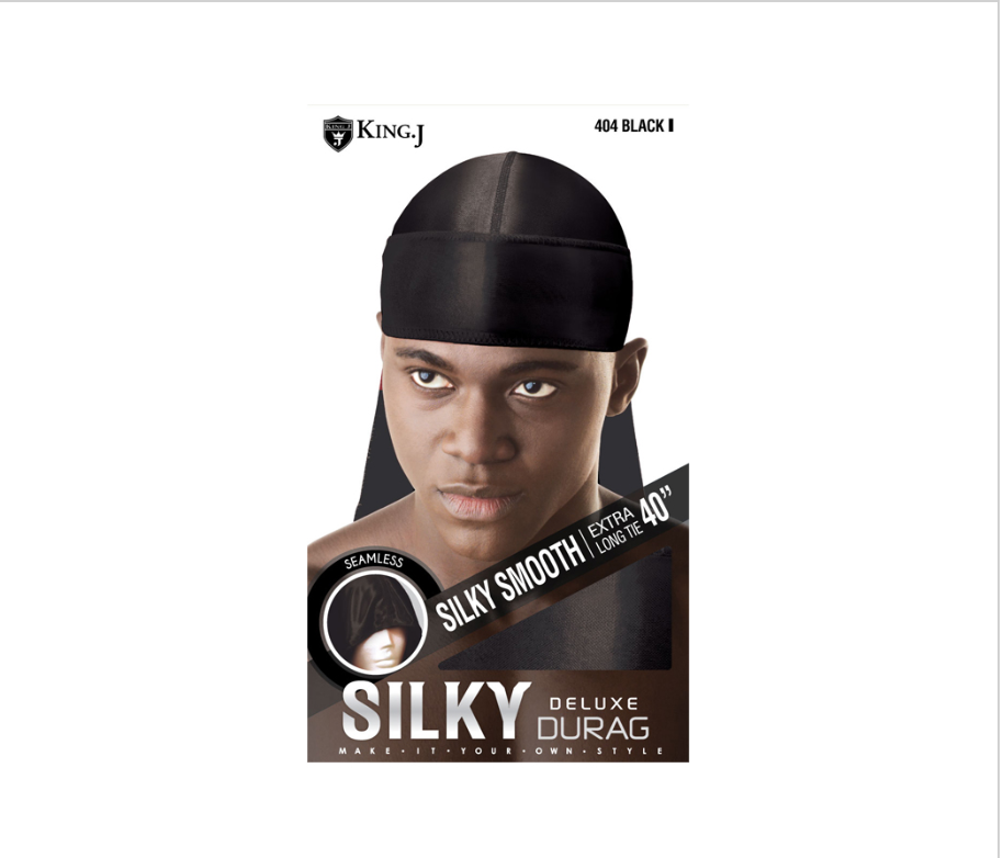 KING.J - SILKY DELUCE DURAG - EXTRA-LONG TIE - 40''