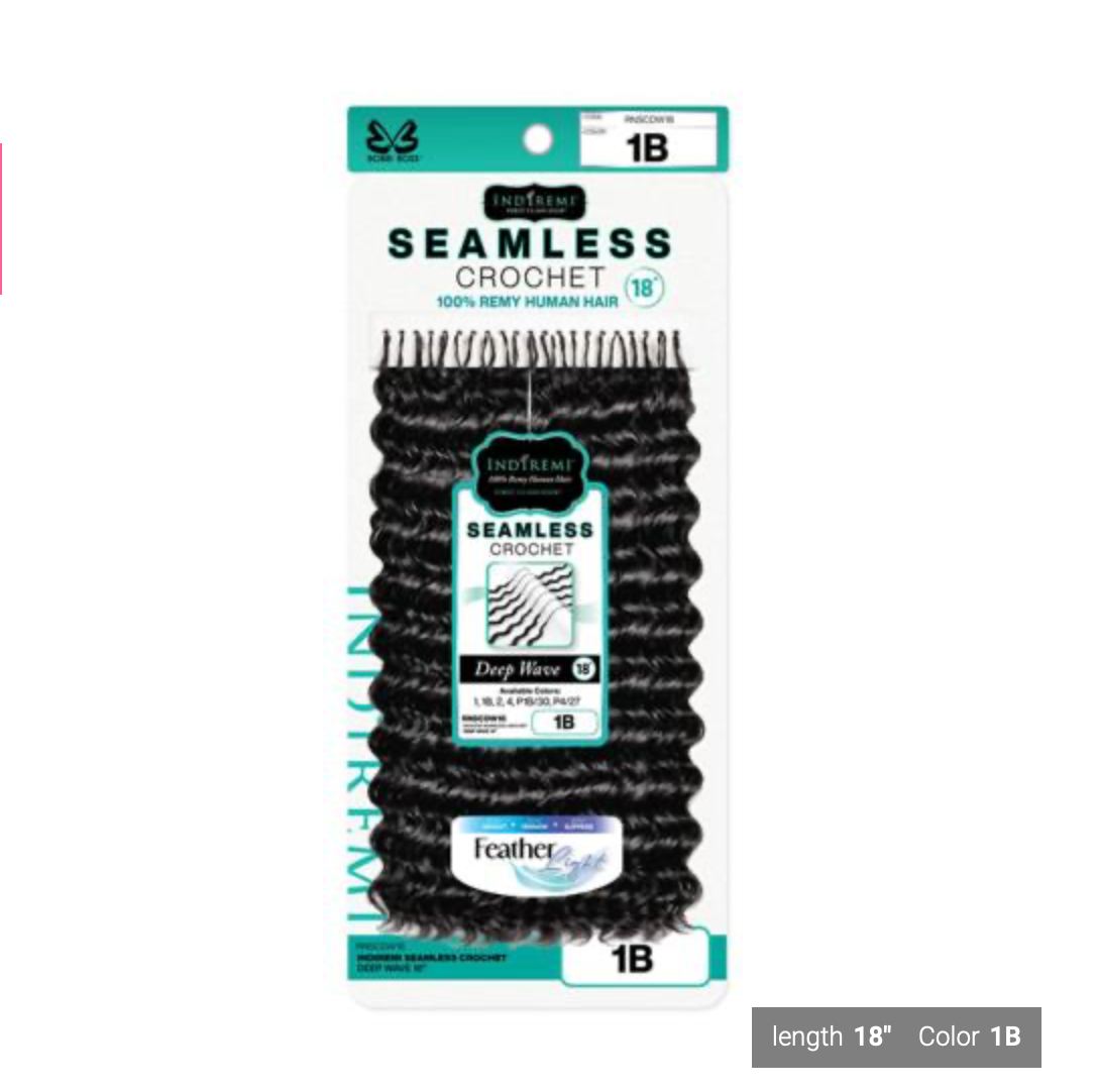 BOBBI BOSS- HUMAN HAIR - INDIREMI SEAMLESS - CROCHET BRAID - DEEP - 18''