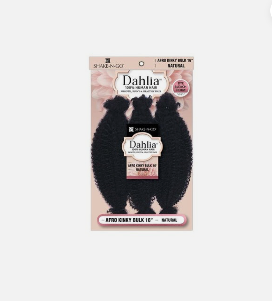 SHAKE N GO - DAHLIA - AFRO KINKY - HUMAN HAIR BULK - 16''