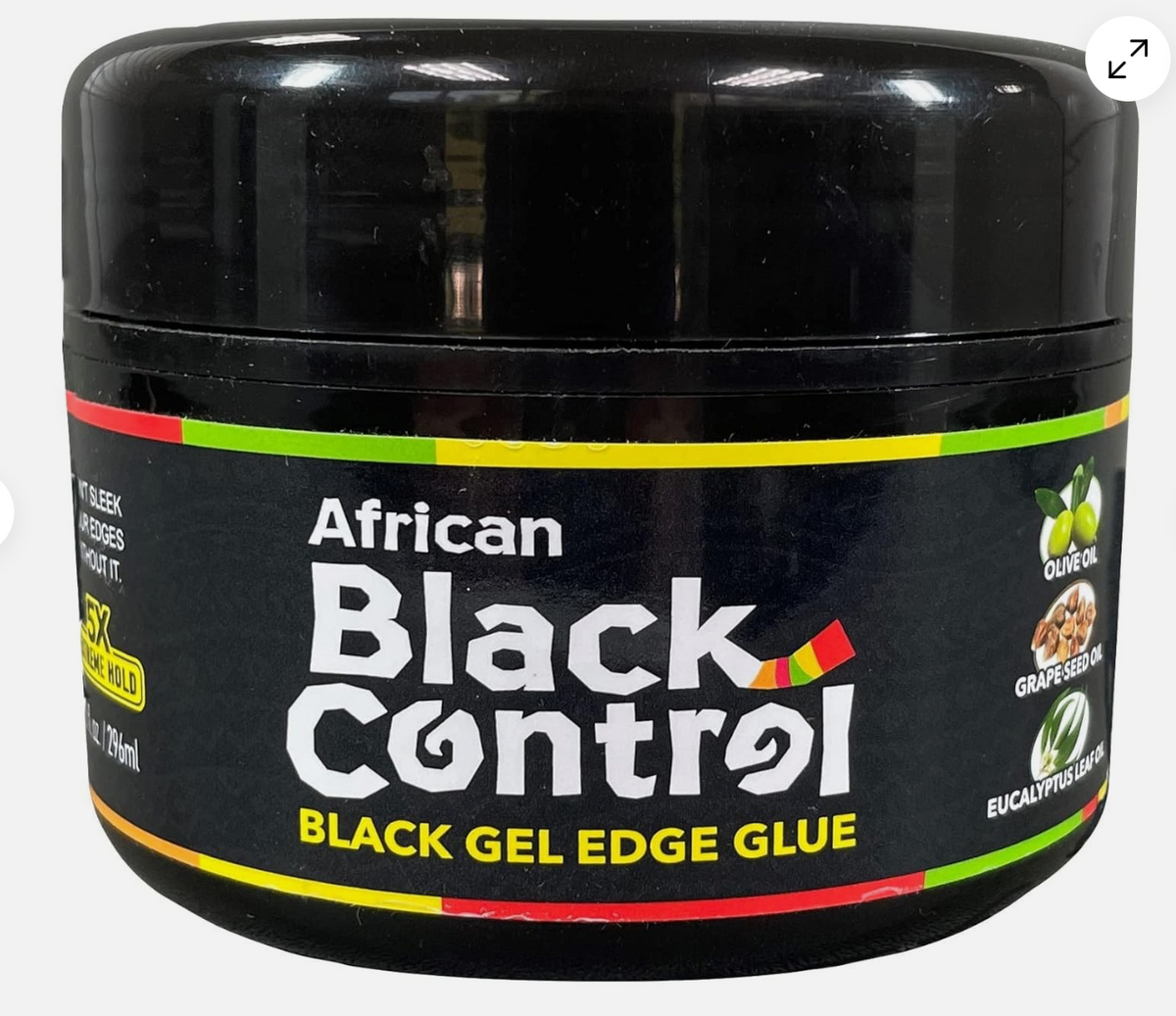 African Black Control Black Edge Gel 5X Extreme Hold 10 oz
