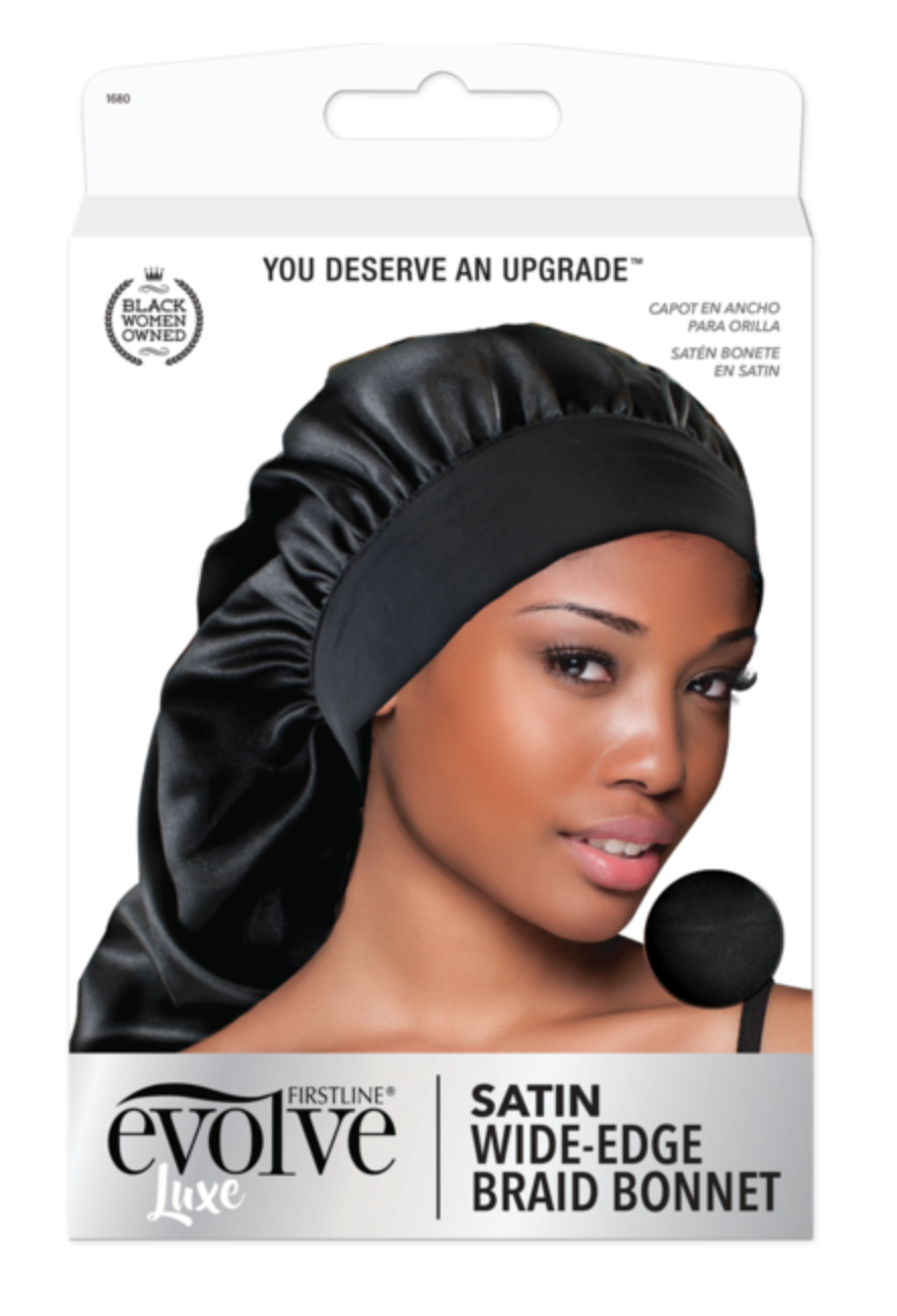 EVOLVE WIDE EDGE BRAID BONNET BLACK