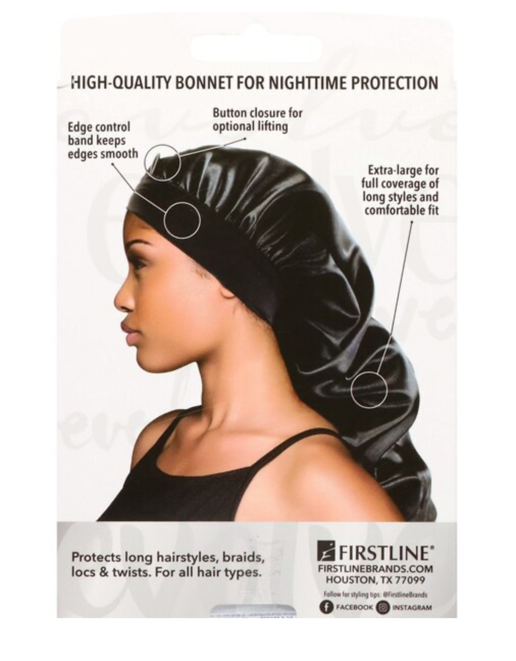 EVOLVE WIDE EDGE BRAID BONNET BLACK