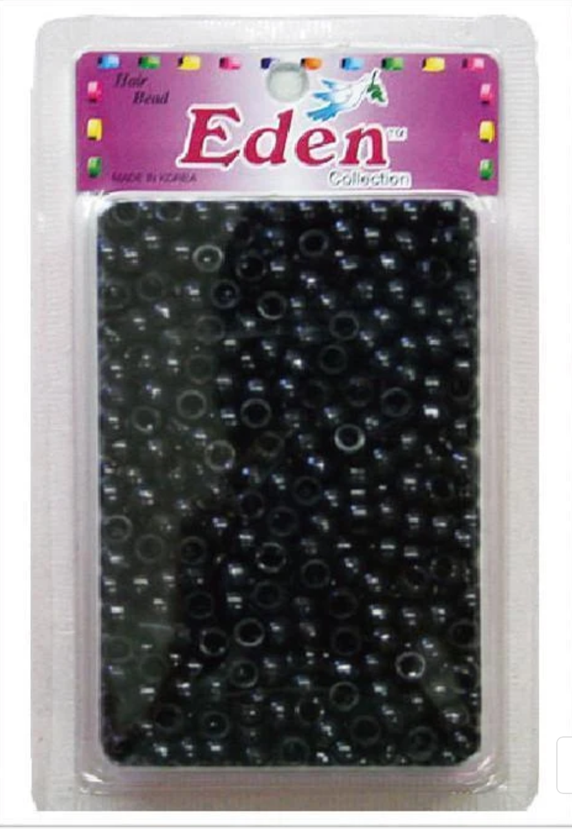 EDEN 1000 SMALL BEADS LARGE PACK HAIR BEADS - BLACK