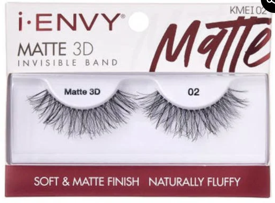 KISS I.ENVY MATTE 3D INVISIBLE BAND EYELASHES
