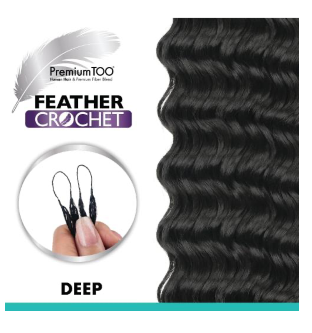 Premium Too - 3X Feather Crochet - Deep Body - 18''