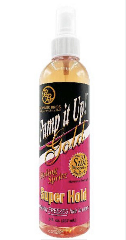 Bronner Brothers Pump It Up Gold Styling Spritz Super Hold