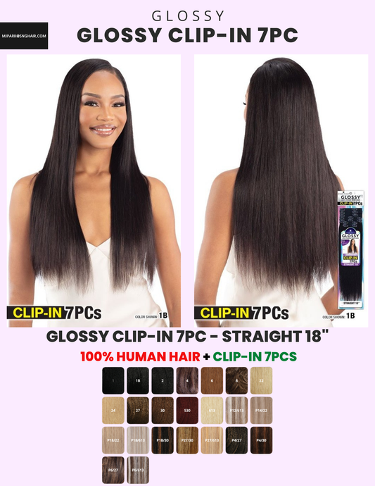 UH STRAIGHT - GLOSSY CLIP-IN 7PCS - 18''
