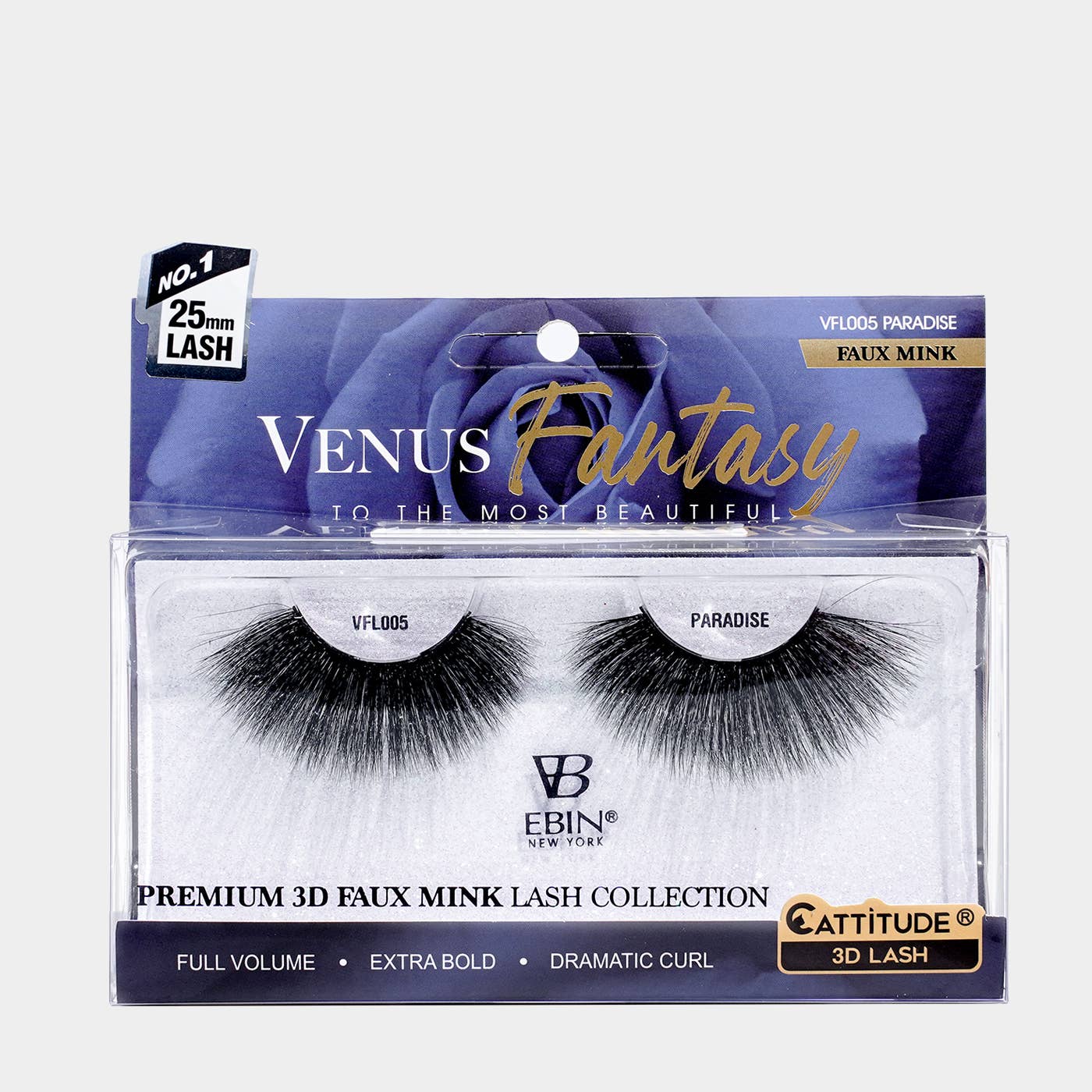 EBIN NEW YORK - Venus Fantasy 25mm Faux Mink 3D Lashes: Paradise