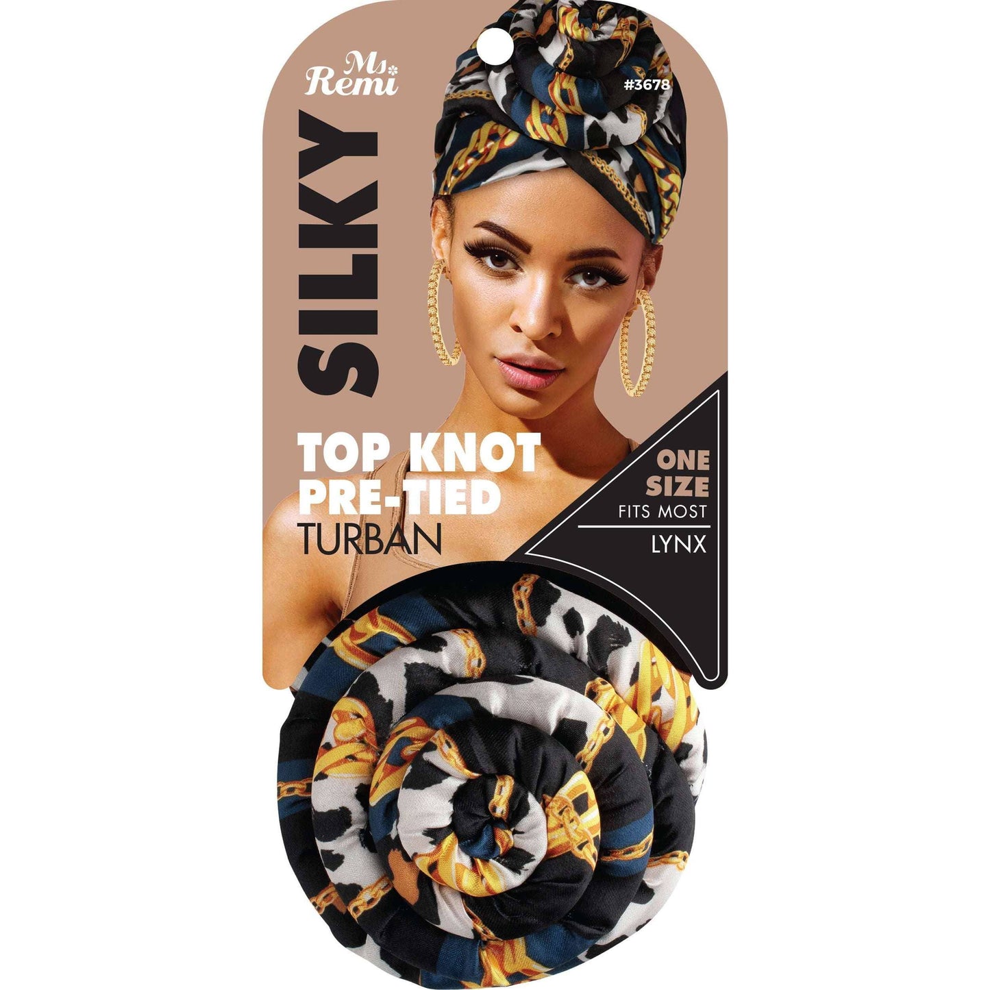 Ms. Remi Silky Top Knot Pre-Tied Turban Head Wrap