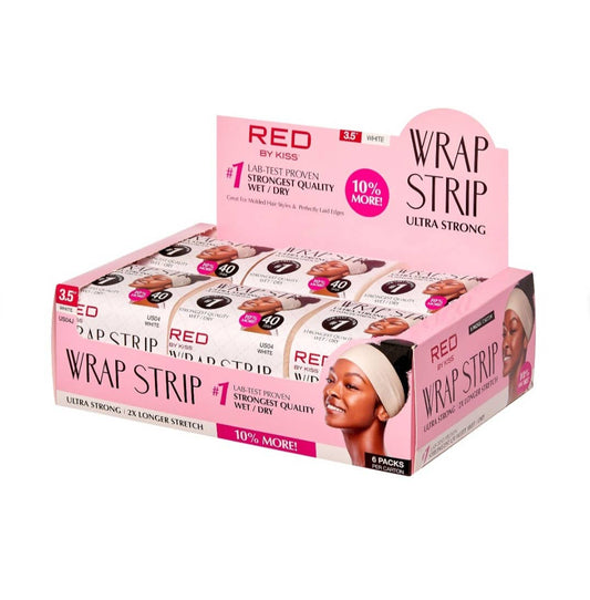 KISS Red Wrap Strips Black or White 3.5" – 6pk Display: White