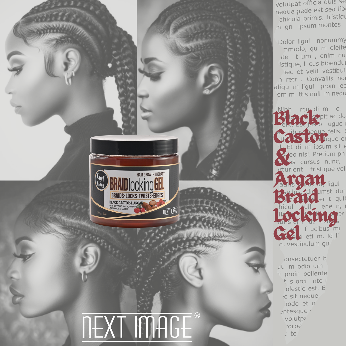 ON Natural USA - NEXT IMAGE - Braid Locking Gel [Black Castor & Argan]: 16oz