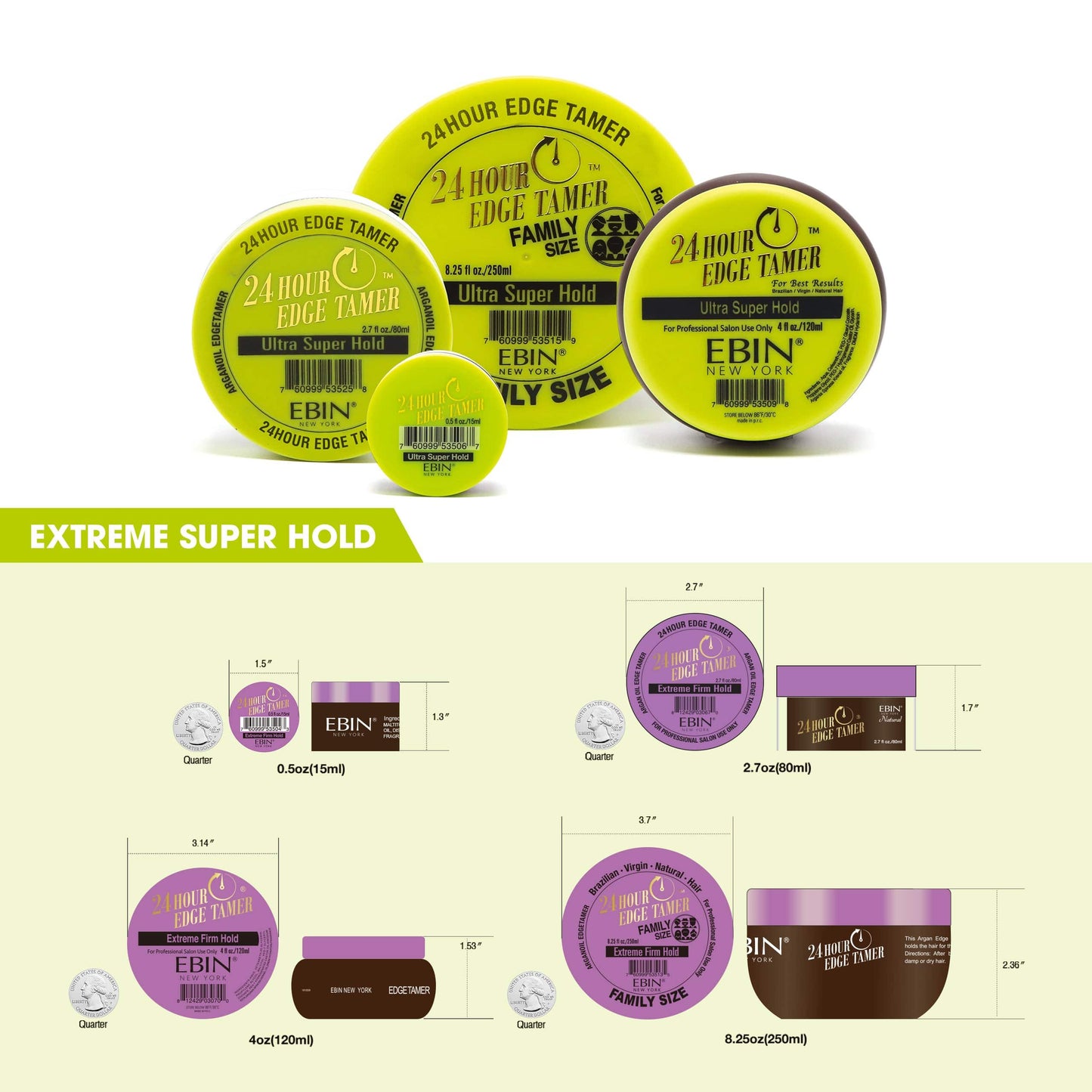 EBIN NEW YORK - 24 Hour Edge Tamer - Ultra Super Hold 2.7oz/ 80ml