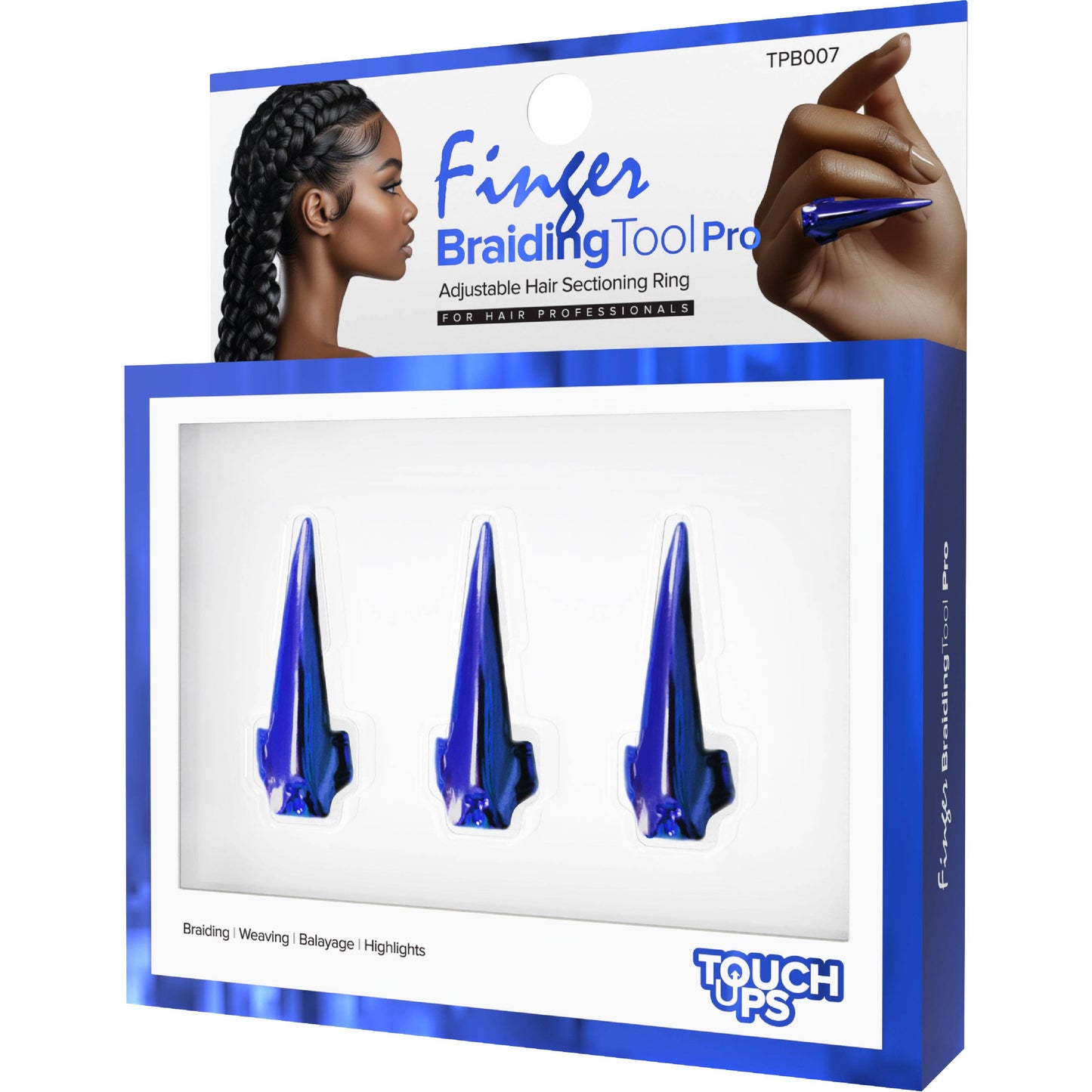 SM Beauty LLC - TouchUps - Finger Braiding Tool Pro: Gold / Single