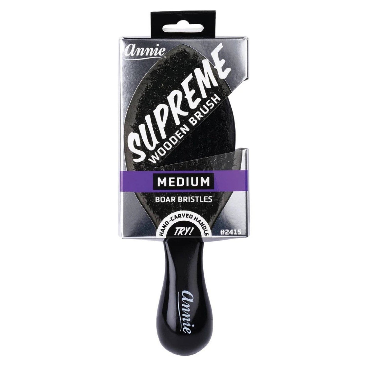 Annie International, Inc. - Annie Supreme Club Brush Medium Boar Bristles