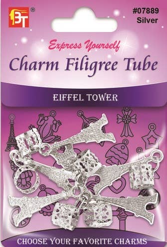 MI Hair Distribution - BRAID JEWELRY CHARMS-EIFFEL TOWER - SILVER