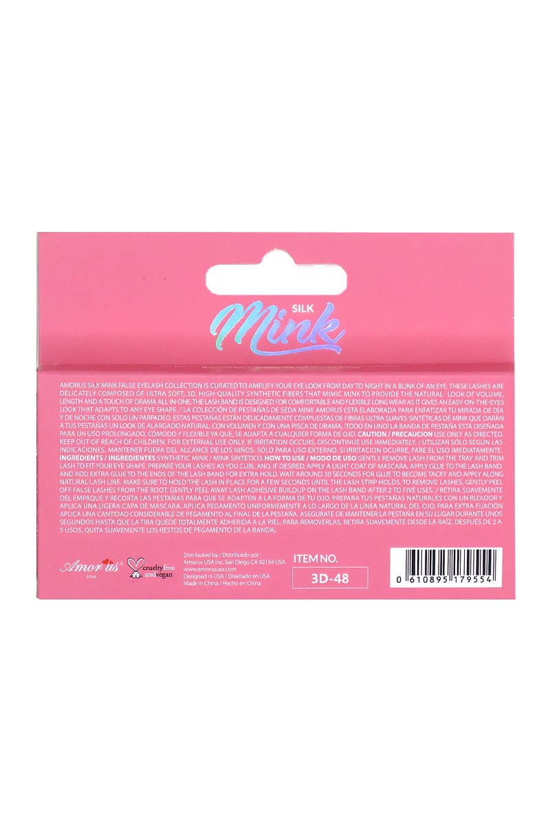 PINEAPPLE Beauty - AMORUS 3D-48 Silk Mink Volume Eyelashes - 12pc