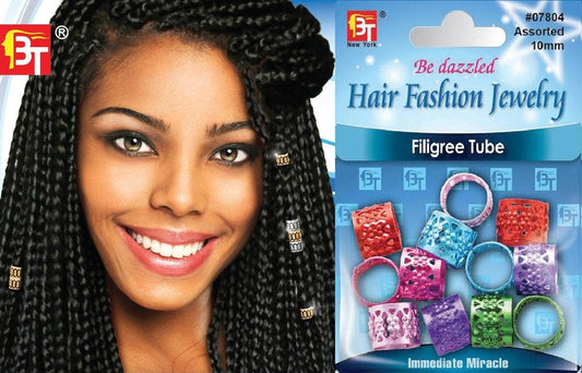 MI Hair Distribution - BRAID JEWELRY FLIGIREE TUBE-10 MM ASSORTED