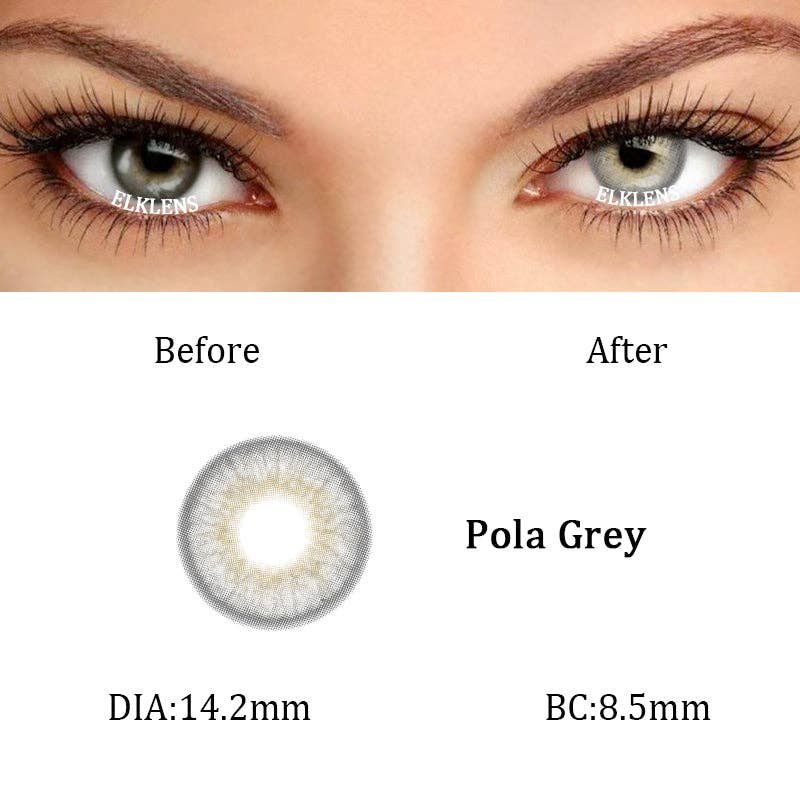 ELKLENS Pola Grey Colored Contact Lenses