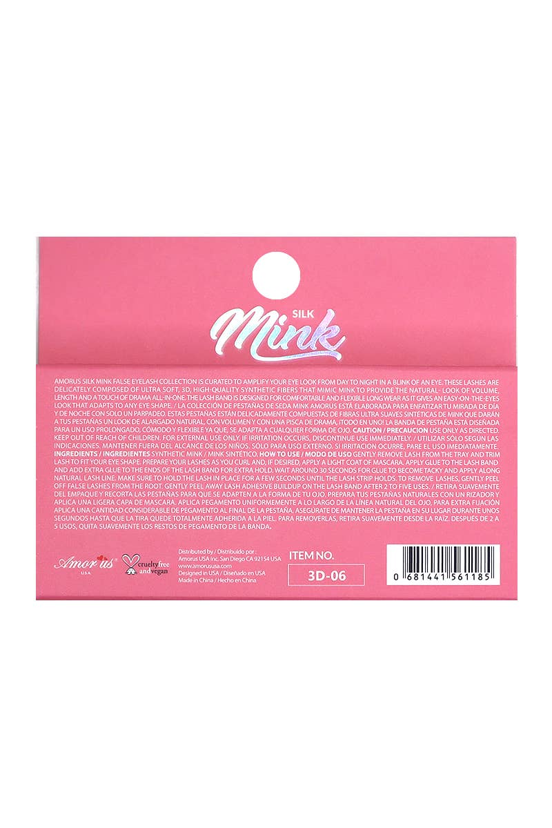 PINEAPPLE Beauty - AMORUS 3D-06 Silk Mink Volume Eyelashes - 12pcs