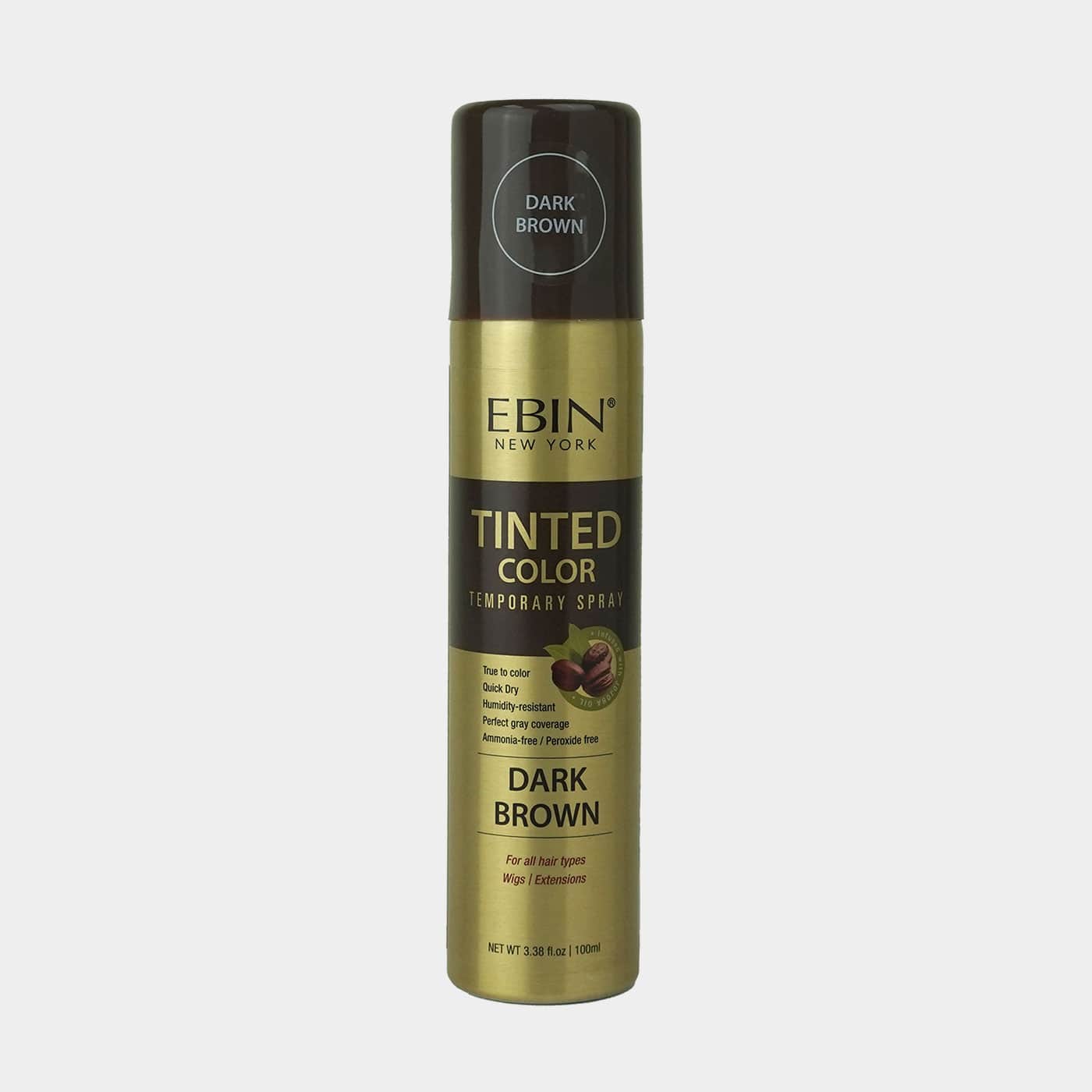 EBIN NEW YORK - TINTED COLOR TEMPORARY SPRAY 3.38OZ(100ML): JET BLACK
