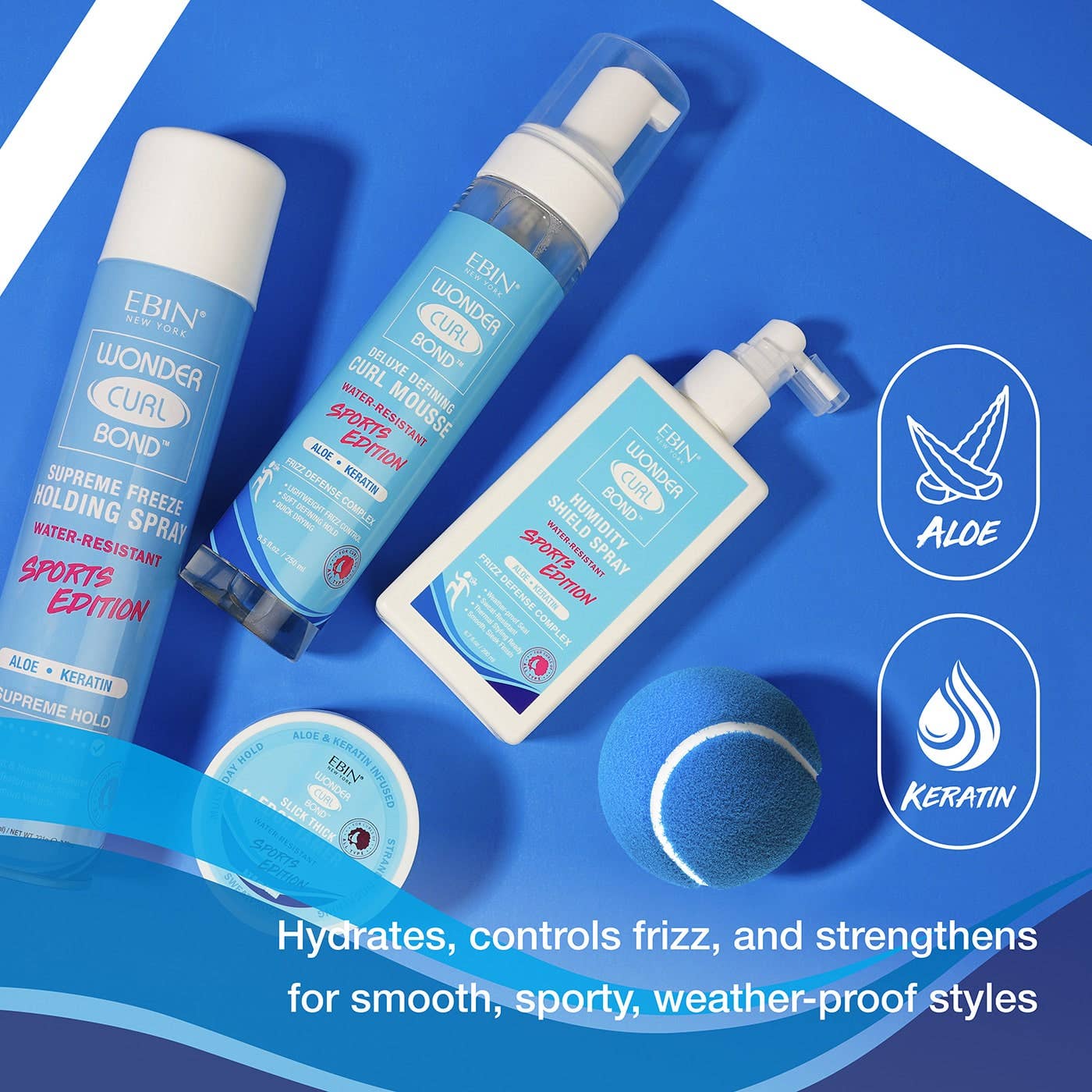 EBIN NEW YORK - Wonder Curl Bond - Curl Mousse Sports Edition