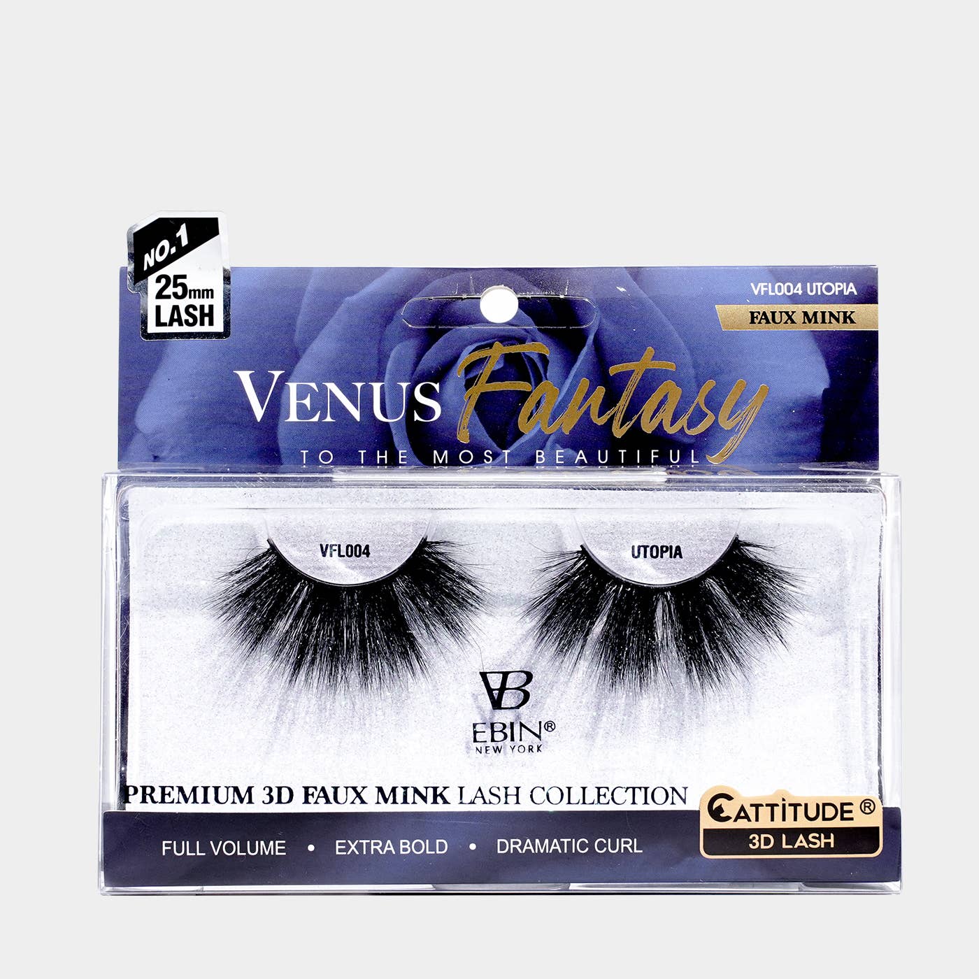 EBIN NEW YORK - Venus Fantasy 25mm Faux Mink 3D Lashes: Paradise