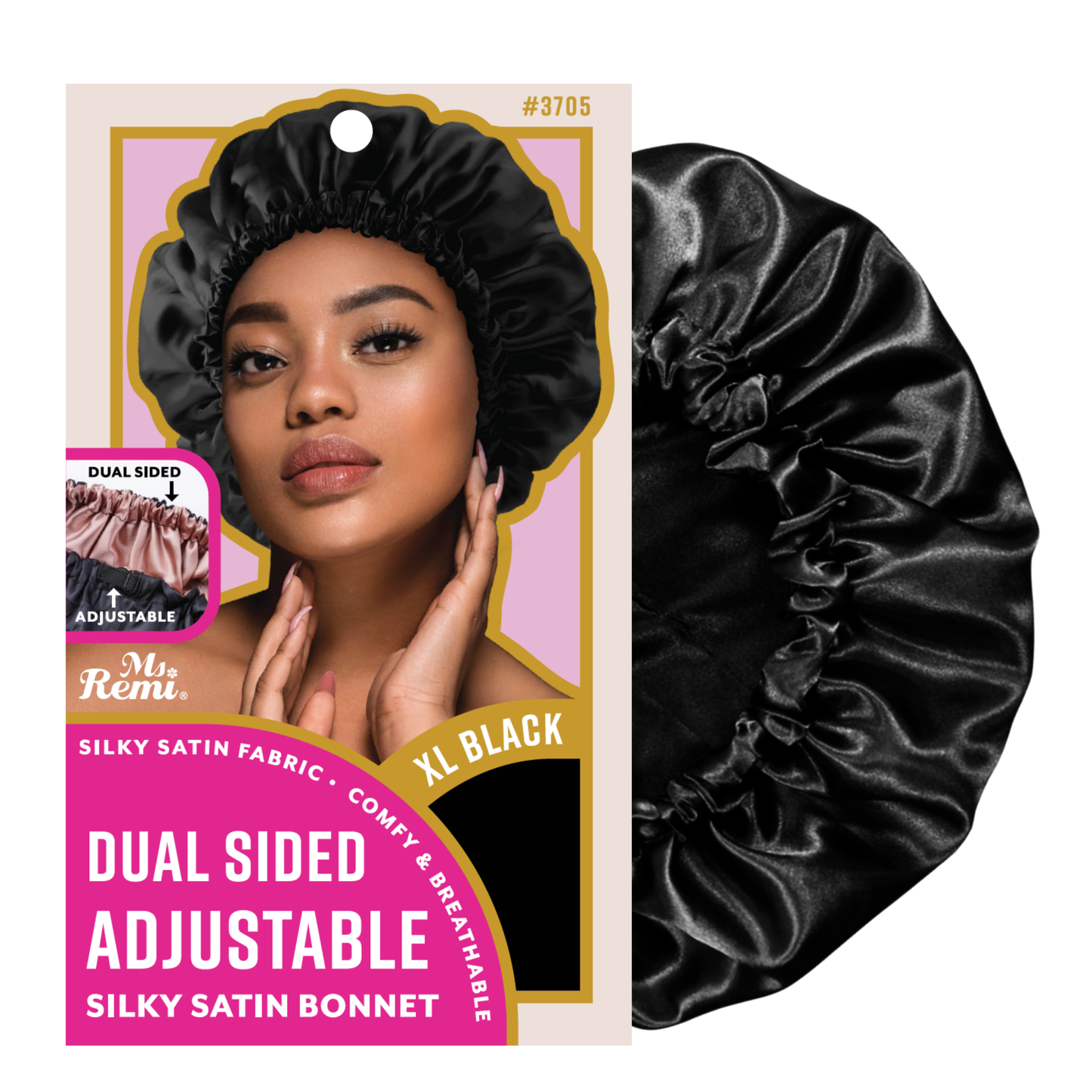 Annie International, Inc. - Ms. Remi Adjustable Dual-Sided Silky Satin Bonnet X-Large