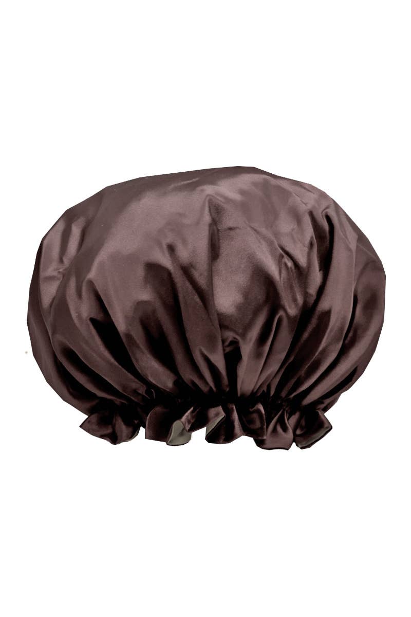 PINEAPPLE Beauty - CALA 66047 Brown/Nude Reversible Silky Satin Bonnet - 6pcs