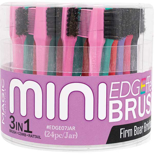 Edge Brush Mini 3‑in‑1 Firm Boar Bristle Comb Rat Tail