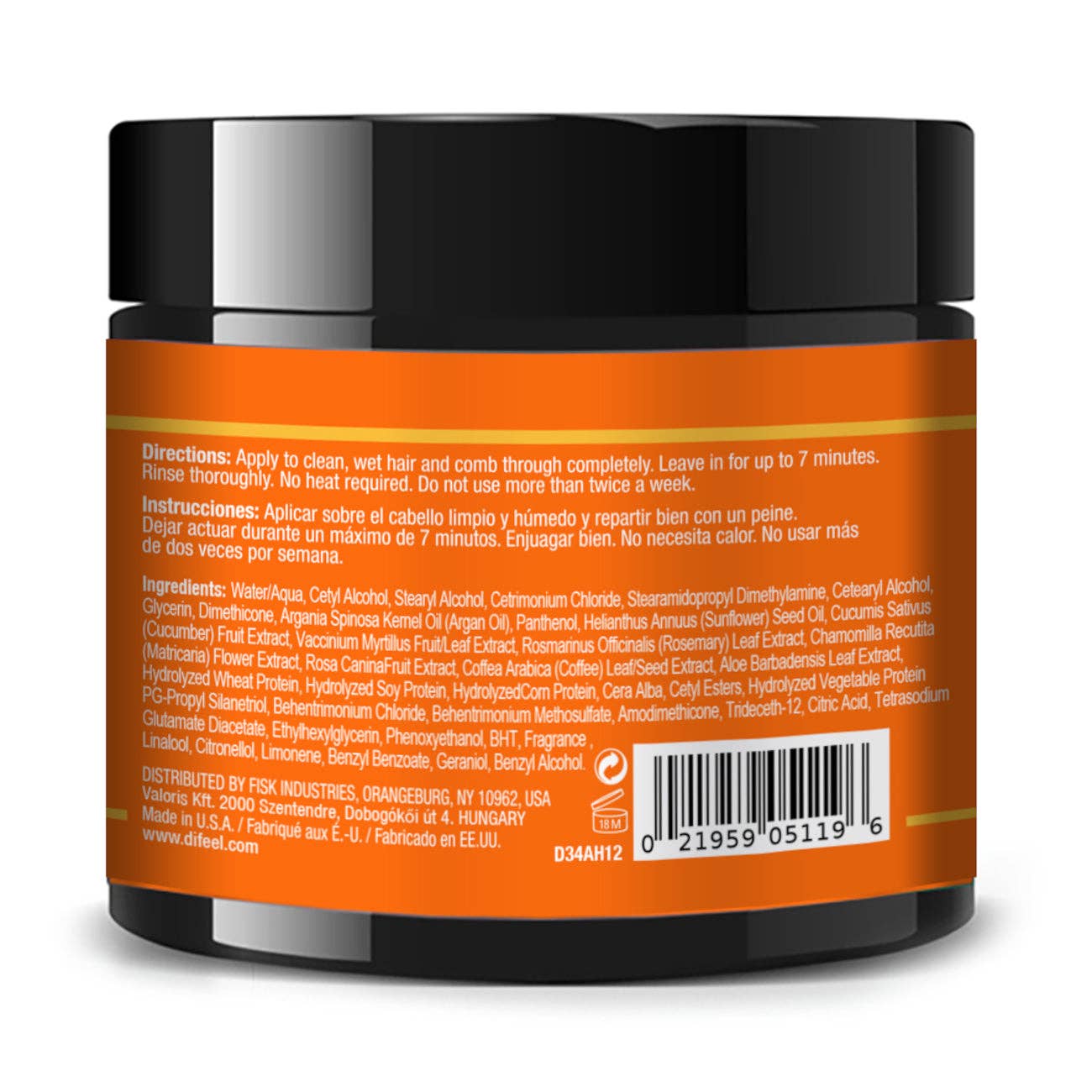 Difeel - Difeel Argan Hydrating Hair Mask 12 oz.