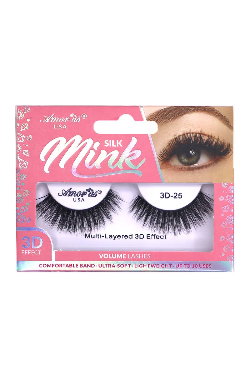 PINEAPPLE Beauty - AMORUS 3D-25 Silk Mink Volume Eyelashes - 12pcs
