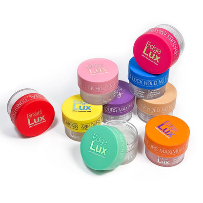 SM Beauty LLC - Lux Collection Edge Lux Edge Control Wax 48Hour Maximum Hold: Pineapple / 100g (12pc)