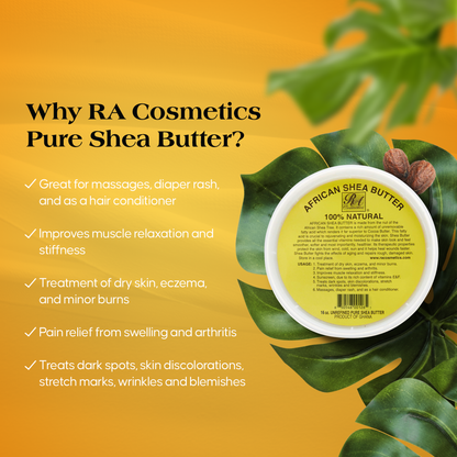 RA Cosmetics, LLC - 100% African Shea Butter Yellow 16 oz