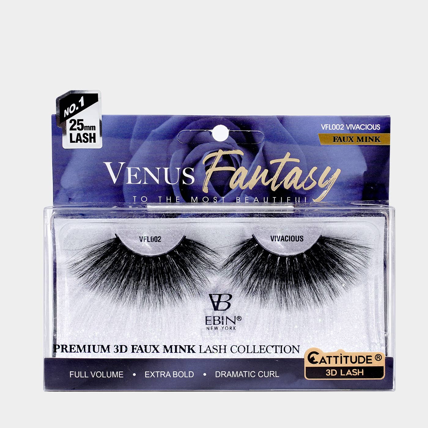 EBIN NEW YORK - Venus Fantasy 25mm Faux Mink 3D Lashes: Paradise