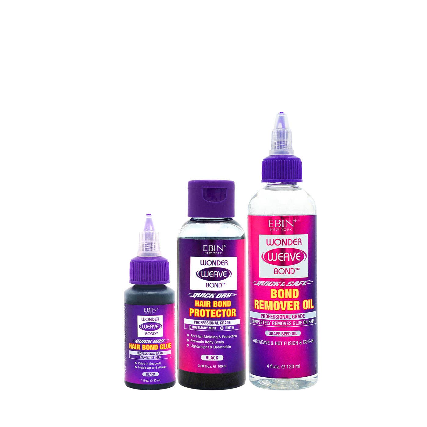 EBIN NEW YORK - ORIGINAL QUICK WEAVE KIT: Black