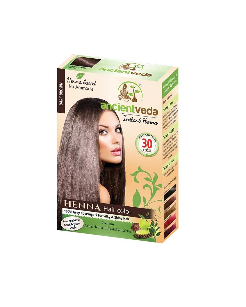 Ancientveda - Ancient Veda Dark Brown Henna Hair Dye (60 gms)